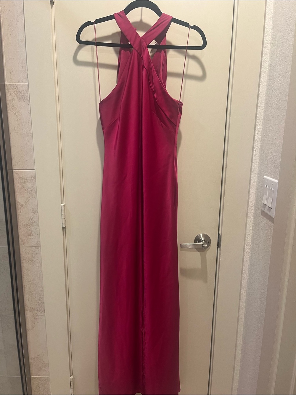 Aidan Mattox Stretch Satin Mermaid Gown